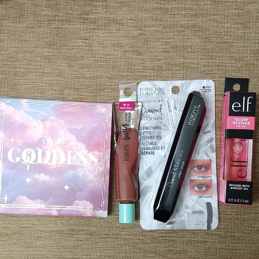 Makeup Set: Eloise Goddess Palette, Physicians Formula Diamond Mascara,ELF
